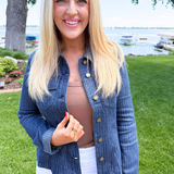 Fit and Flare Trucker Jacket