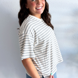 Striped Short Sleeve Top