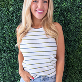Striped Ribbed Tank Top