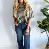 Striped Short Sleeve Top