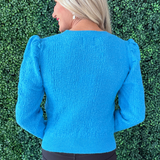 Textured Shoulder Detail Sweater