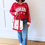 Nebraska Slate Collared Sweatshirt
