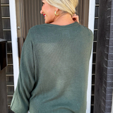 Soft Button Front Blouson Sleeve Top