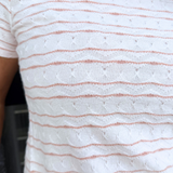 Short Sleeve Crewneck Knit Tee w/ Rib Trim