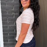 Short Sleeve Crewneck Knit Tee w/ Rib Trim