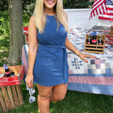 Mattie Jersey Denim Mini Dress