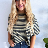 Striped Short Sleeve Top