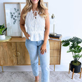 Kennedy Crop Straight w/ Wide Hem & Slit