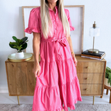 Short Sleeve Midi Shirtdress