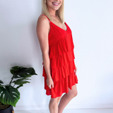 Tiered Ruffle Sleeveless Dress