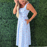 Polka Dot Corset Midi Dress