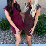 Cinched Waist Sleeveless Dress