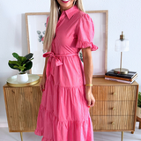 Short Sleeve Midi Shirtdress
