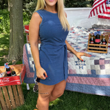 Mattie Jersey Denim Mini Dress