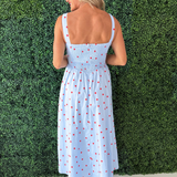 Polka Dot Corset Midi Dress