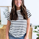 Raglan Sleeve Stripe Tee