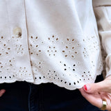Collared Faux Suede Jacket