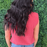 Stripe Knit Bubble Hem Top