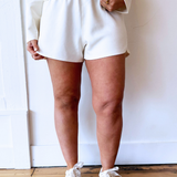 Elastic Waist Scuba Shorts