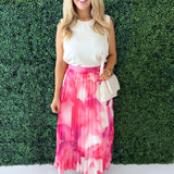 Pleated Midi Skirt