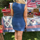 Mattie Jersey Denim Mini Dress
