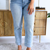 Kennedy Crop Straight w/ Wide Hem & Slit