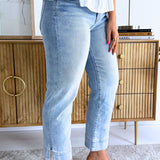 Kennedy Crop Straight w/ Wide Hem & Slit