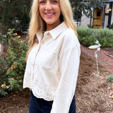 Collared Faux Suede Jacket