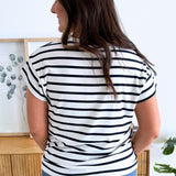 Raglan Sleeve Stripe Tee
