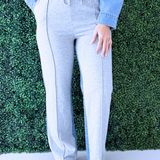 Color Block Relaxed Fit Denim Pant