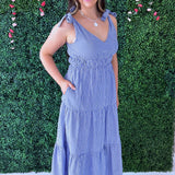 Tie Strap Tiered Maxi Dress