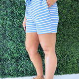 Sailor Cloudy Knit Stripe Shorts