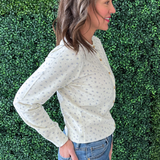 Crew Neck Floral Cardigan - The 308 Boutique