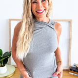Twist Front Sleeveless Top