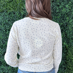 Crew Neck Floral Cardigan - The 308 Boutique