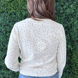 Crew Neck Floral Cardigan - The 308 Boutique