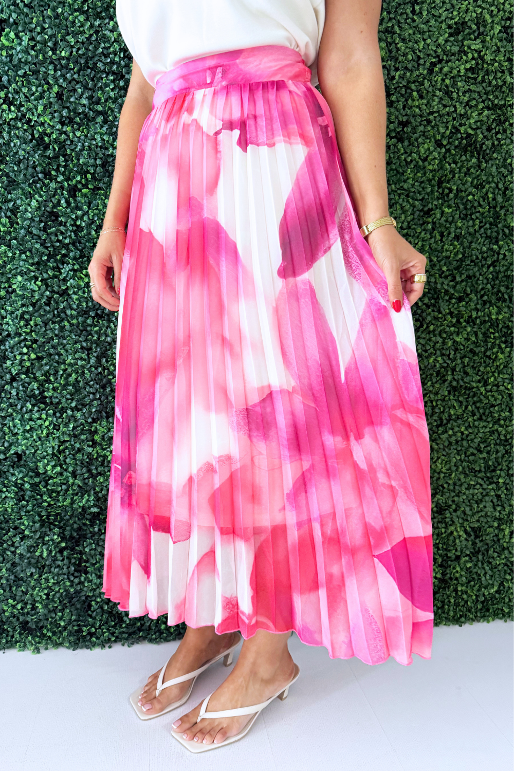 Pleated Midi Skirt