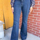 Hannah HR Flare Patch Pockets & Pintucks 34" Inseam