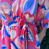 Long Sleeve Patterned Mini Dress
