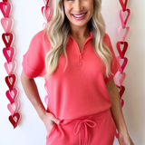 Half Zip Popover Top