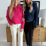 Chunky Varsity Collar Sweater