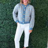 Chunky Yarn Bubble Sleeve Sweater