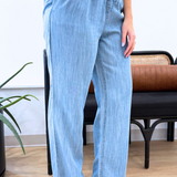 Tie Waist Denim Pants