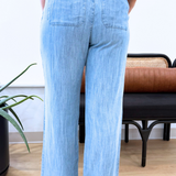 Tie Waist Denim Pants