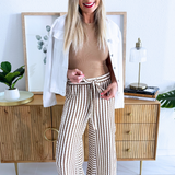 Stripe Wide Leg Pants
