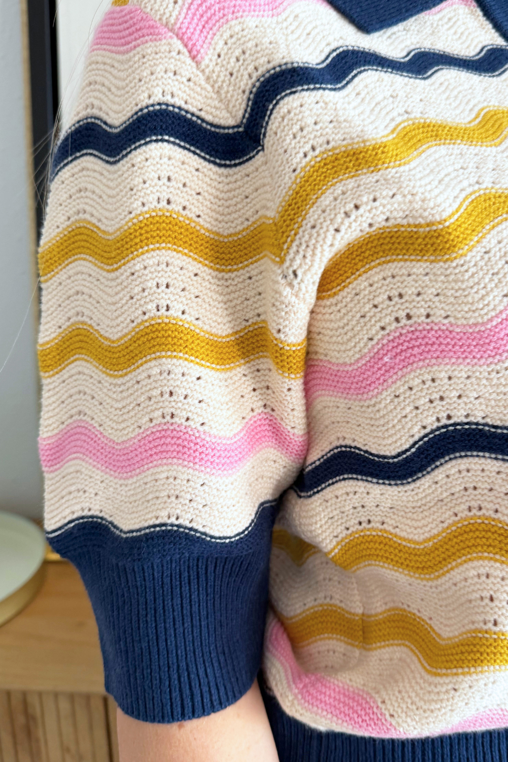 Collared Chevron Sweater Top