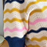 Collared Chevron Sweater Top