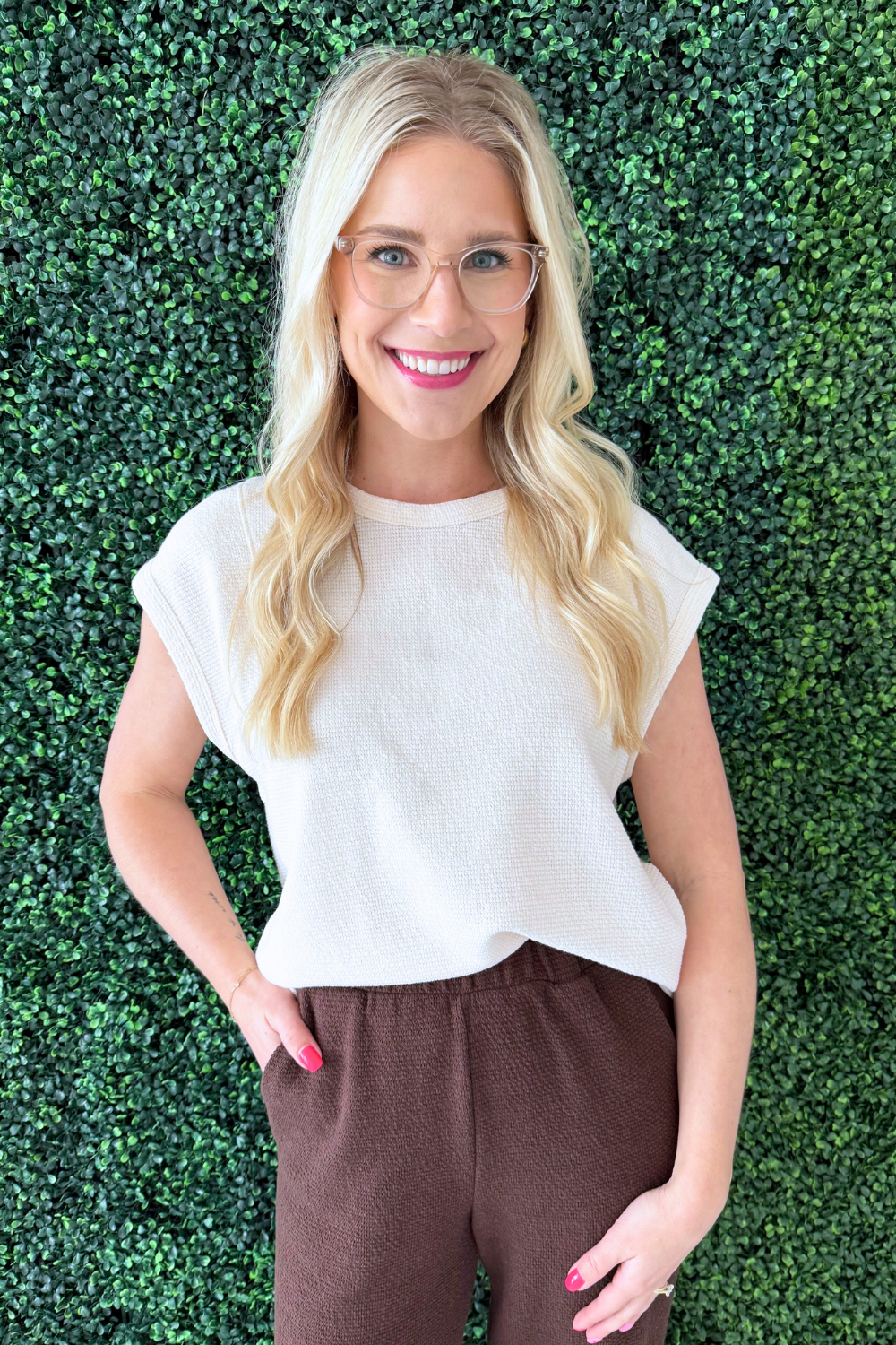 V-Neck Short Sleeve Modal Top - The 308 Boutique