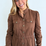 Puff Sleeve Trucker Jacket w/ Ruffle Collar