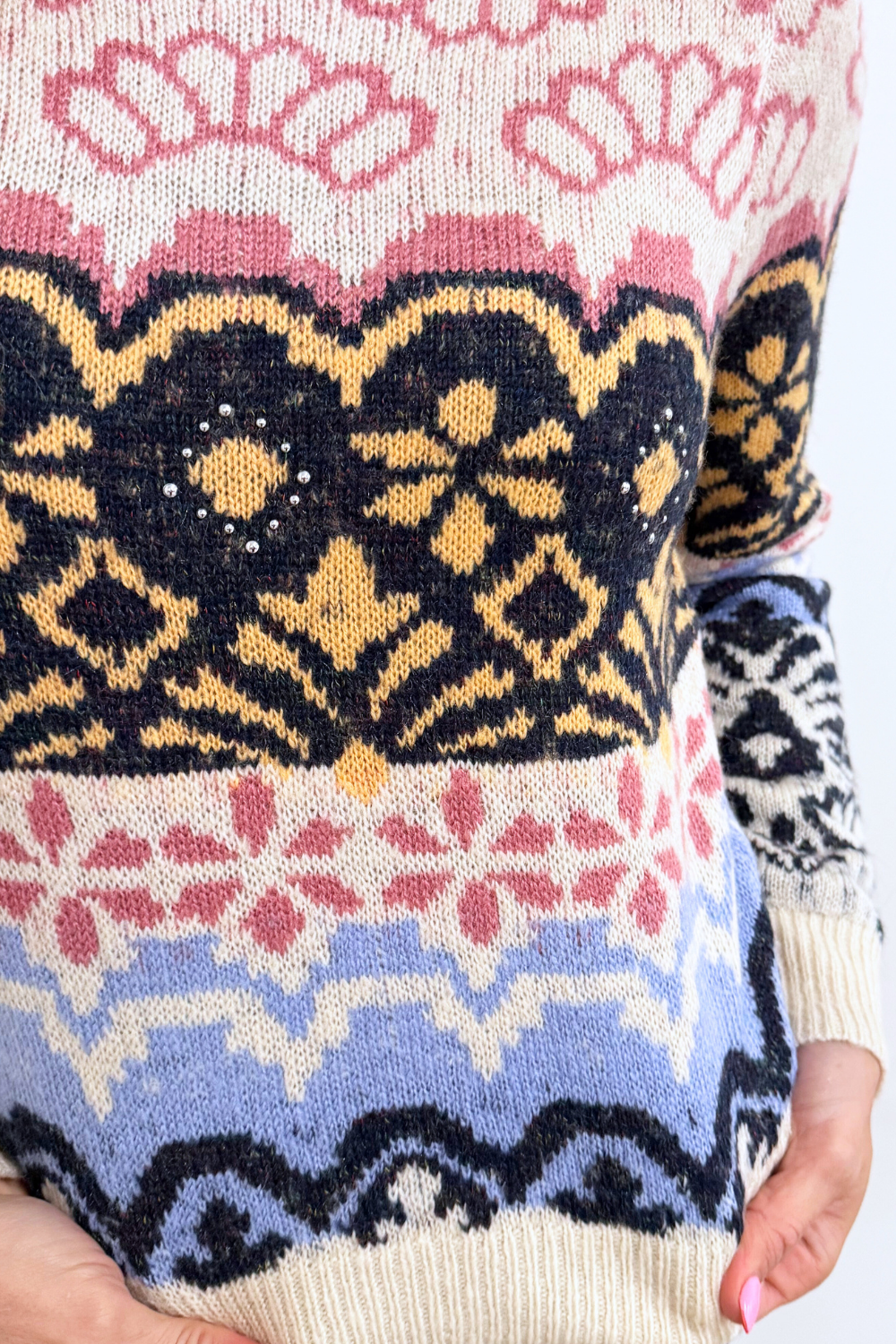 Multicolor Faire Isle Knit Sweater - The 308 Boutique